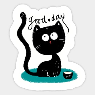 Black Cat Love Sticker